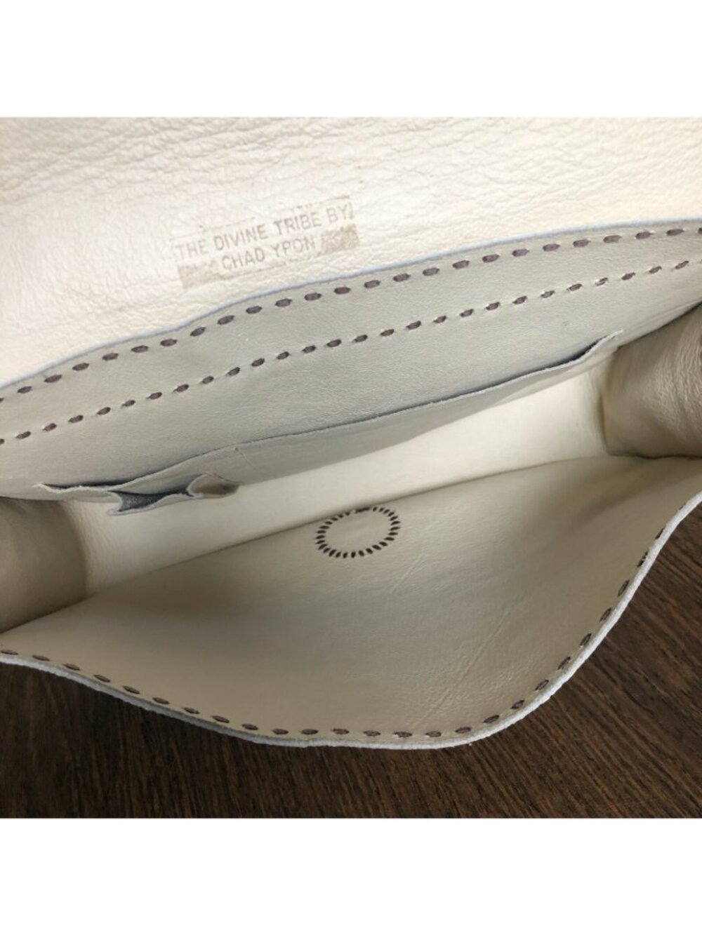 Divine Tribe by Chad Ypon Raw Hide Leather Laptop Satchel Messenger Bag RARE - Picture 5 of 11
